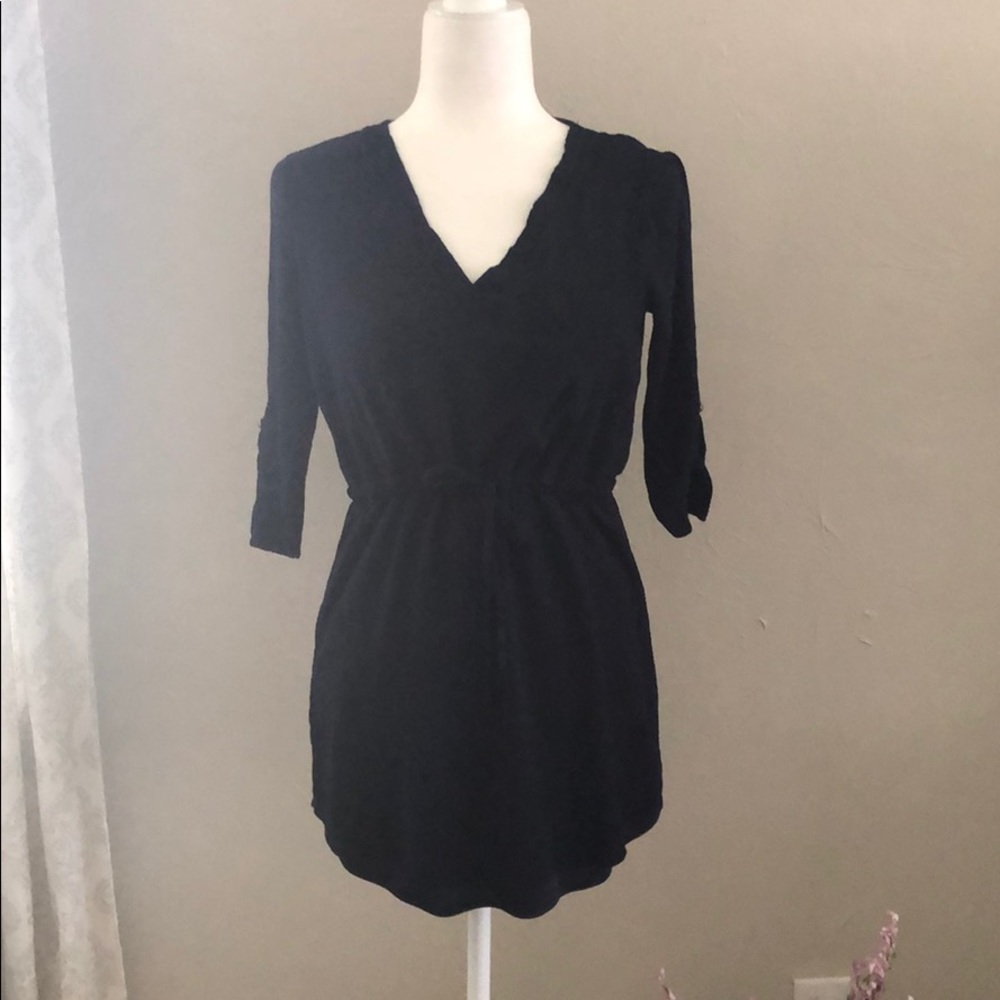 Navy Blue draw string mini dress